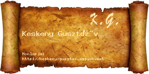 Keskeny Gusztáv névjegykártya