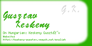 gusztav keskeny business card